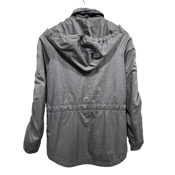 Fabletics Wmns Size Small Gray 1/2 Zip Water Resistant Windbreaker Hooded Jacket - Picture 2 of 11